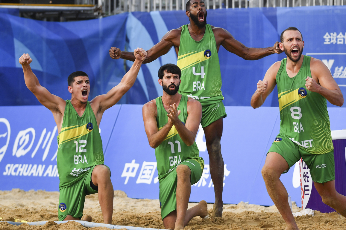 (SP)CHINA-CHENGDU-THE WORLD GAMES 2025-BEACH HANDBALL-MEN'S SEMIFINAL-BRA VS GER (CN)