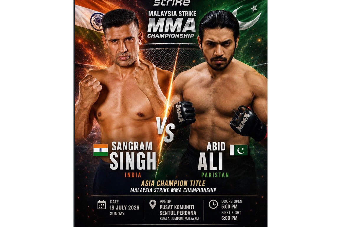 Sangram Singh set for historic Asia Championship MMA clash against Pakistan's Abid Ali