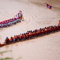 LAOS-LUANG PRABANG-DRAGON BOAT RACING FESTIVAL