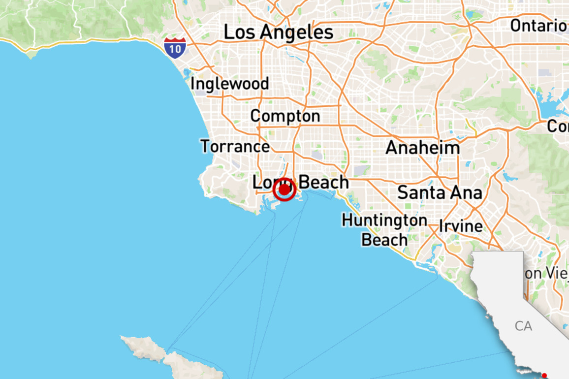 A magnitude 2.4 earthquake was registered in Long Beach