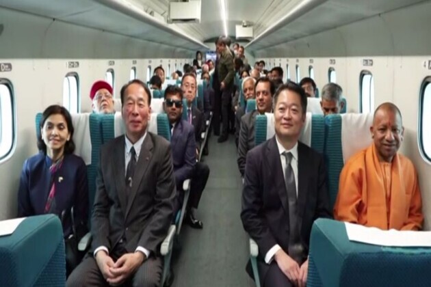 UP CM Yogi Adityanath takes a test ride on Japan's SC Maglev Train