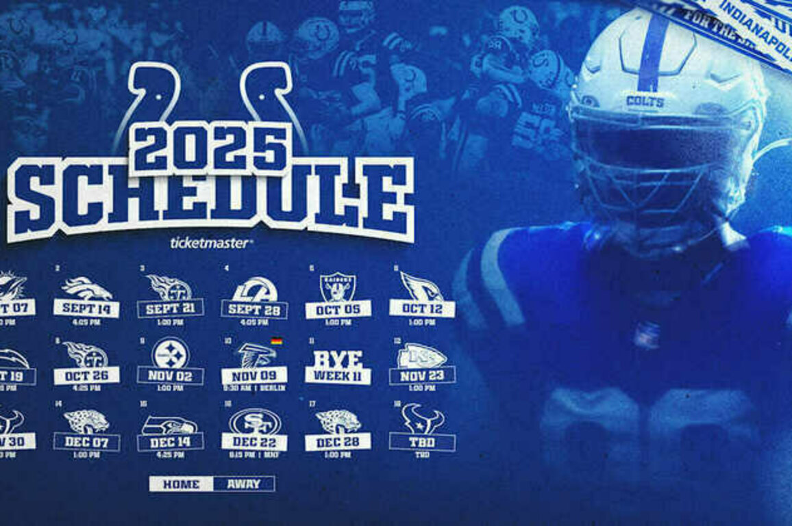 Colts release 2025 regular season schedule