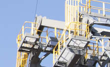 One of the North Queensland Export Terminal’s six 40m tall stacker-reclaimers.