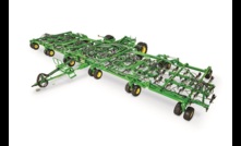  John Deere's new P600 seeding bars have working widths to 27.4m. Image courtesy John Deere.