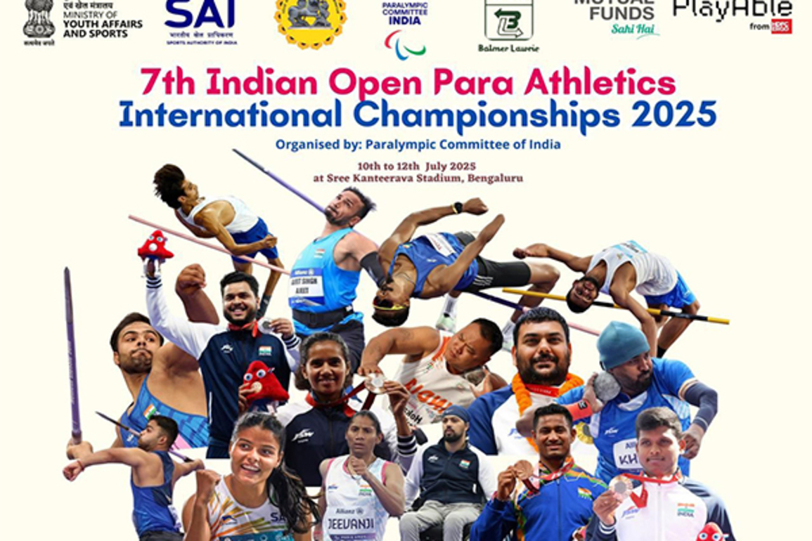 Bengaluru to host 7th Indian Open Para Athletics Championship on 11th-12th July 2025 at Kantaveera Stadium