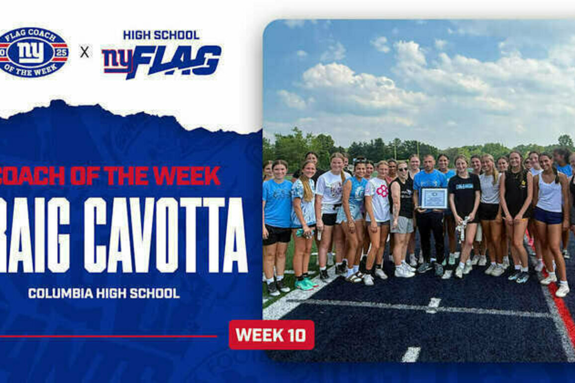 Giants name Somers' Katie DiChiaro Flag Football Coach of the Year