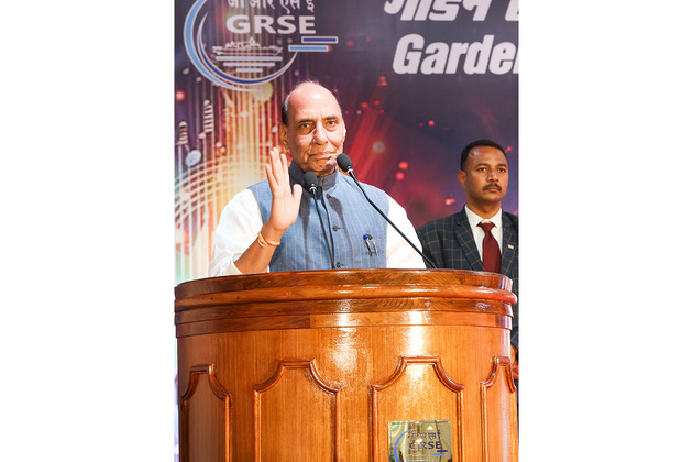 Rajnath Singh exhorts GRSE to build niche platforms in today's evolving tech-driven era