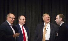 Phil Thick with Mines Minister Bill Johnston and WA Governor Kim Beazley at the Government's  lithium talk-fest last week