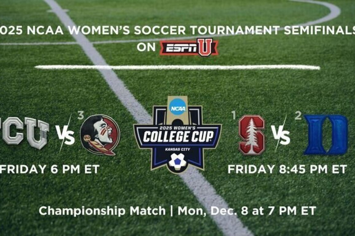 ESPN showcases postseason college soccer with the 2025 Women's and Men's College Cups, December 5 - 15