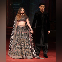 Ibrahim Ali Khan, Rasha Thadani debut at India Couture Week 2025 as JJ Valaya's showstoppers