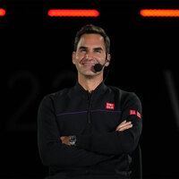 Roger Federer practices with Casper Ruud ahead of exhibition match at Australian Open 2026