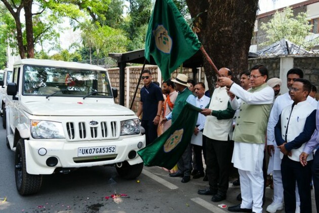 Uttarakhand CM Dhami flags off 23 Bolero camper vehicles for forest and wildlife protection
