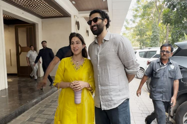 Kartik Aaryan, Aditya Roy Kapur, Sara Ali Khan attend Anurag Basu's Saraswati Puja