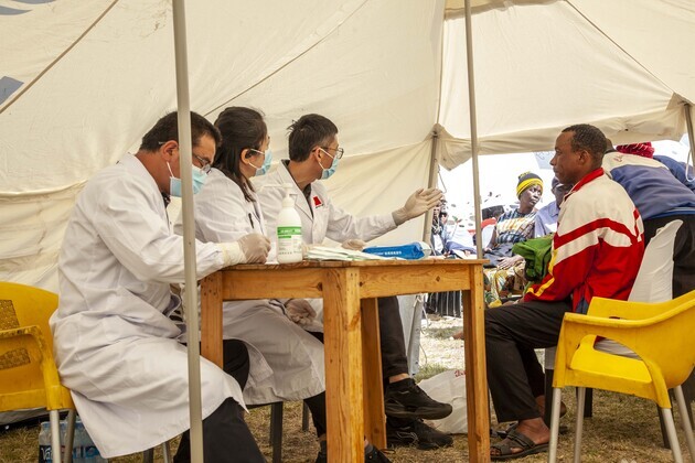 ZAMBIA-LUSAKA-CHINESE MEDICAL TEAM-DONATION-REFUGEES