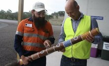 Blackrock founder and director Steve Fordham shows off his didgeridoo skills