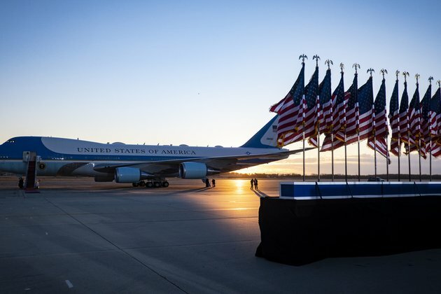 Firearm discharged at US base hosting president&#039;s plane