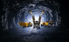 Three Epiroc BEVs (L to R): the Scooptram ST14 Battery; the Boomer E2 Battery and the Minetruck MT42 Battery e Scooptram ST14 Battery, a fully battery electric loader with 14-tonne capacity; the Boomer E2 Battery, a zero emission face drill rig for large mining applications; the Minetruck MT42 Battery, a high-speed, articulated underground truck with 42-tonne payload capacity.