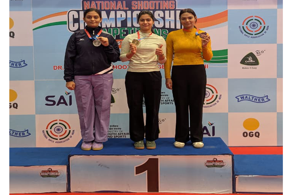 NSCC: Manu Bhaker, Simranpreet Kaur Brar strike gold in women's 25m sports pistol