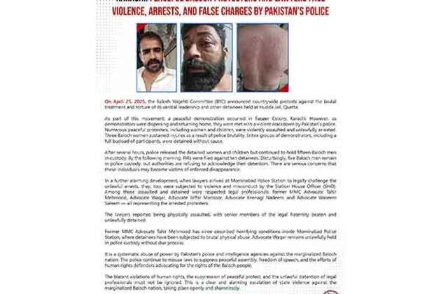 Baloch protesters, lawyers targeted with police brutality, fabricated charges