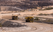 A Komatsu 930E truck at the company's proving ground in Arizona, US