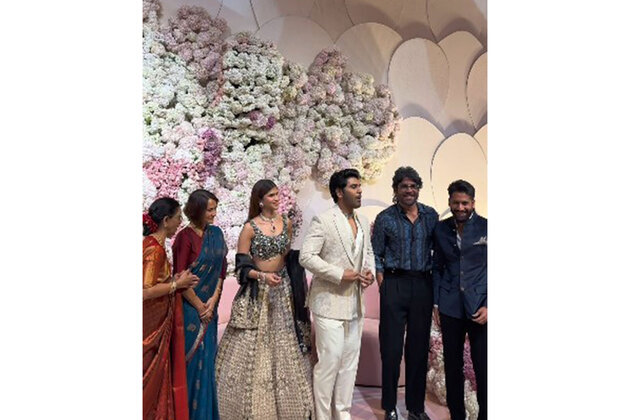 Nagarjuna Akkineni, Nani, Jagapathi Babu attend pre-wedding reception of Allu Sirish, Nayanika Reddy