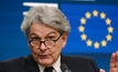 Thierry Breton, EU Commissioner, at a press conference in Brussels, March 7, 2024. Photo: Alexandros Michailidis / Shutterstock