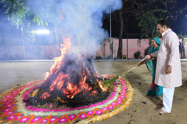 Rajasthan: CM Bhajanlal Sharma performs Holi Puja at residence; prays for state's happiness and prosperity