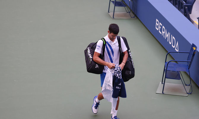 Djokovic disqualified from US Open for hitting judge Djokovic disqualified from US Open for hitting judge