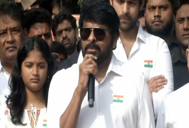 Republic Day 2024 : Actor Chiranjeevi unfurls national flag at his blood bank