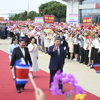 DPRK-PYONGYANG-CHINA-XI JINPING-KIM JONG UN-FAREWELL CEREMONY
