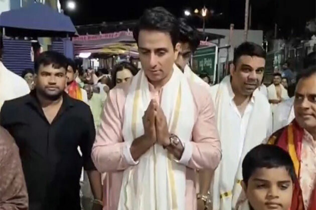 Actor Sonu Sood prays for "happiness", "prosperity" at Lord Venkateswara temple
