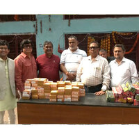 VHP distributes sweets and green firecrackers to children in Delhi on Diwali