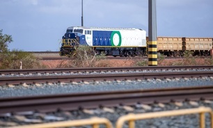 An electric train in action in WA