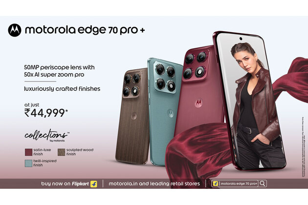 motorola edge 70 pro+ goes on sale featuring Quad 50MP Sony LYTIA cameras, moto AI and 6500mAh battery starting at Rs. 44,999*