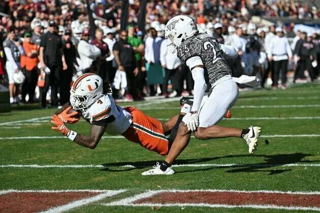 Carson Beck (4 TDs), No. 13 Miami handle Virginia Tech