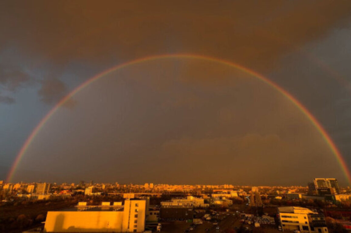 Stunning Rainbow Lights Up Sofias Morning Sky