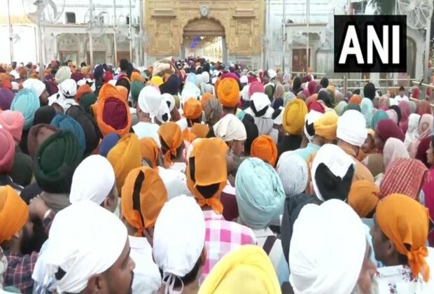 Devotees celebrate Hola Mohalla at Golden Temple in Amritsar