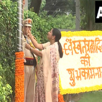 Delhi CM Rekha Gupta, along with others, hoists Tricolour on the occasion of 79th Independence Day