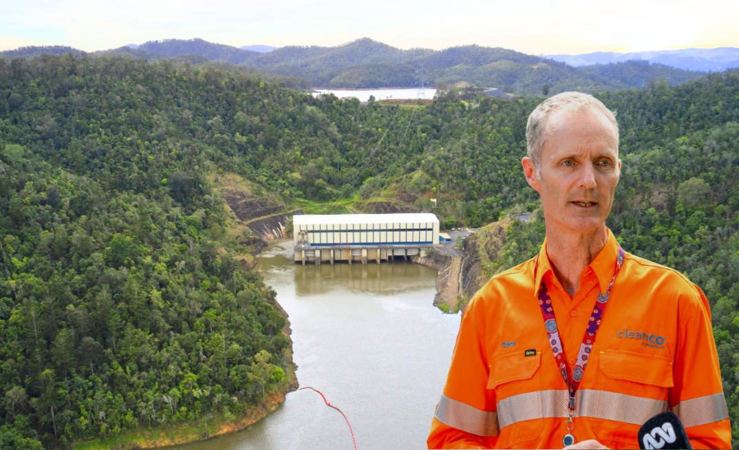 CleanCo nails down funding for 'small scale' hydro: Pictured CleanCo CEO Tom Metcalf in front of the Wivenhoe Pumped Hydro Project in Queensland.