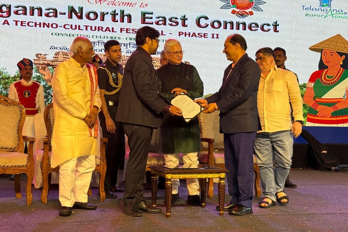 Telangana Governor felicitates AGMC's Dr Shankar Chakraborty at Techno-Cultural festival in Hyderabad
