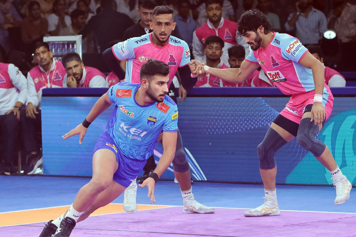 PKL: Nitin Kumar, Ali Samadi lead raiding department as Jaipur Pink Panthers defeat Bengal Warriorz, move to fourth on points table