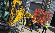  (Left to right) Aarsleff’s UK Group plant manager Steve Wilkinson, piling director Mark Fuller, and managing director Kevin Hague with the recently acquired rigs