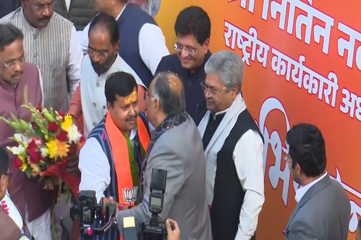 Nitin Nabin arrives at BJP's headquarters in Delhi, set to take charge as party's National Working President