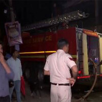 JK: Massive fire erupts at scrap factory near National Highway in Mirbazar; operation underway to control blaze