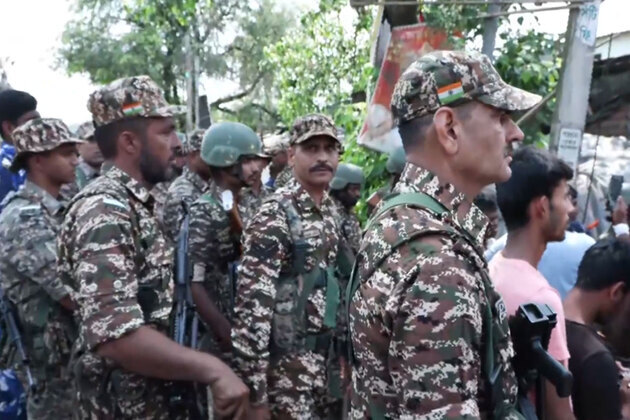 West Bengal polls: Residents protest alleged threats by TMC cadre in Falta, CRPF and RAF deployed