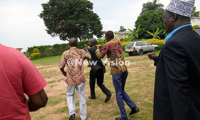 Man thrown out of FDC meeting in Arua Man thrown out of FDC meeting in Arua