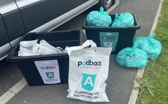 Used coffee pods can be collected through kerbside recycling schemes in certain councils as part of the Podback service | Credit: Podback