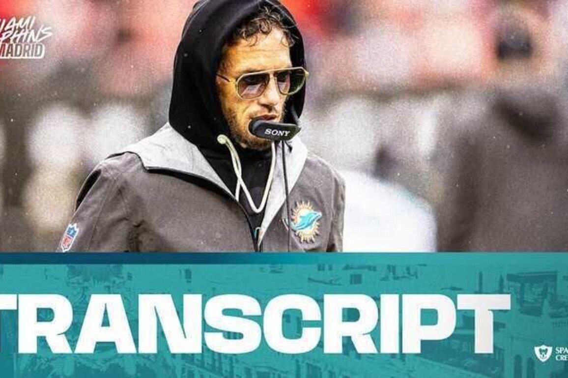 Transcript: Mike McDaniel's Postgame Media Availability - Nov 16