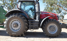  Big red: Massey Ferguson’s 8732 has a maximum power of 320hp.