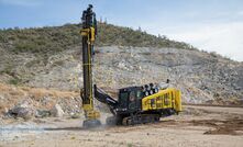  A Komatsu ZT44 track drill at the Komatsu Proving Grounds in Arizona, US